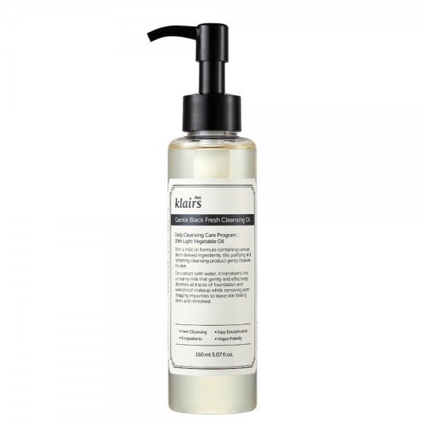 Klairs Gentle Black Fresh Cleansing Oil: Perfect for Combination to Oily SkinBeautyBreeze