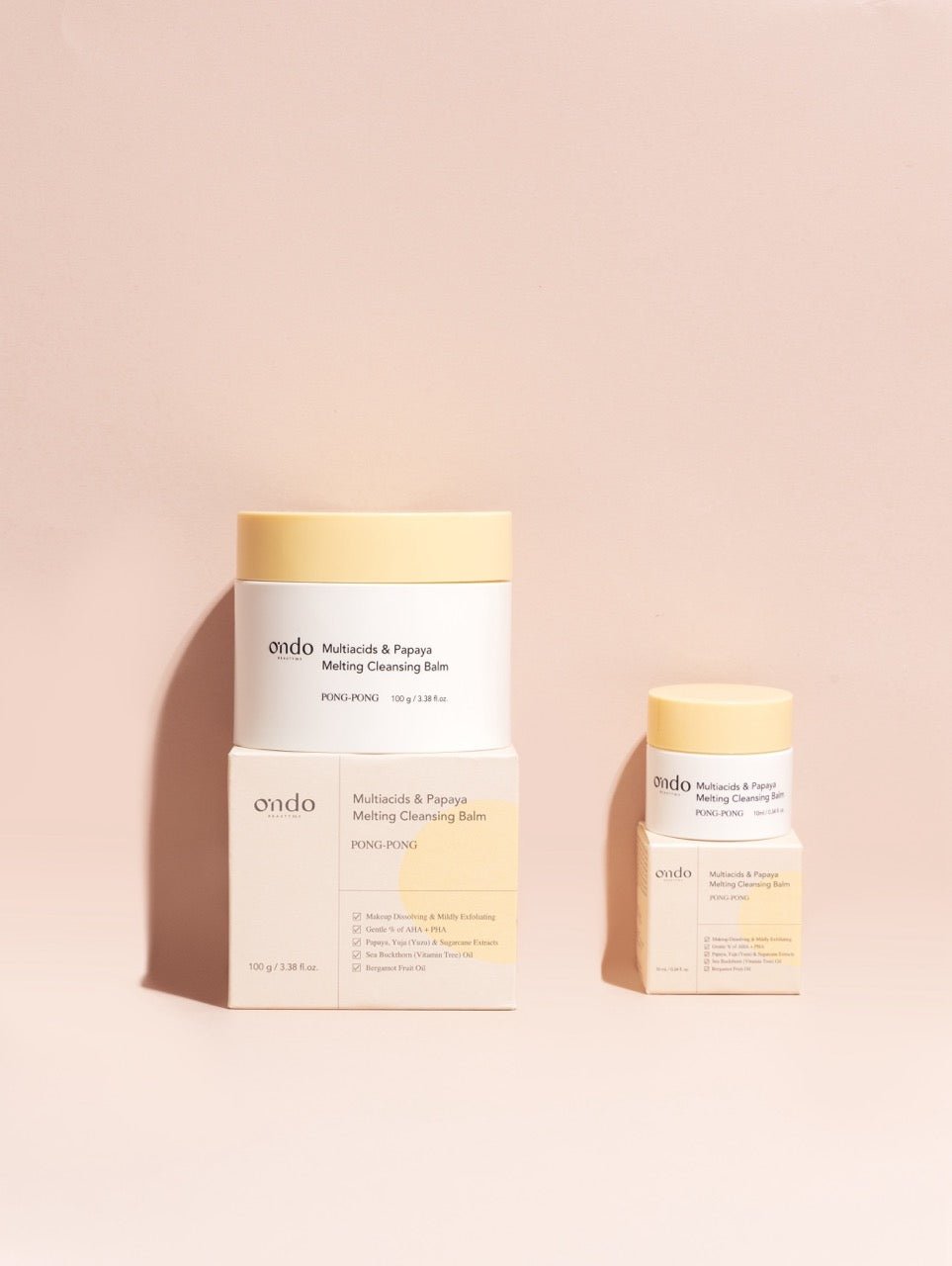 Ondo Beauty 36.5 MultiAcids Papaya Cleansing Balm - Gentle Exfoliation for Radiant SkinBeautyBreeze