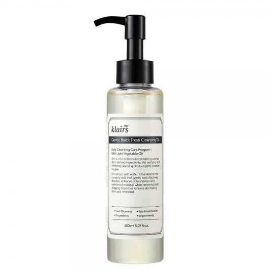 Klairs Gentle Black Fresh Cleansing Oil: Perfect for Combination to Oily SkinBeautyBreeze