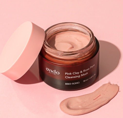 Ondo Beauty 36.5 Pink Clay & Rose Pore Cleansing Mask - Deep Pore Cleanser for Oily, Acne-Prone SkinBeautyBreeze